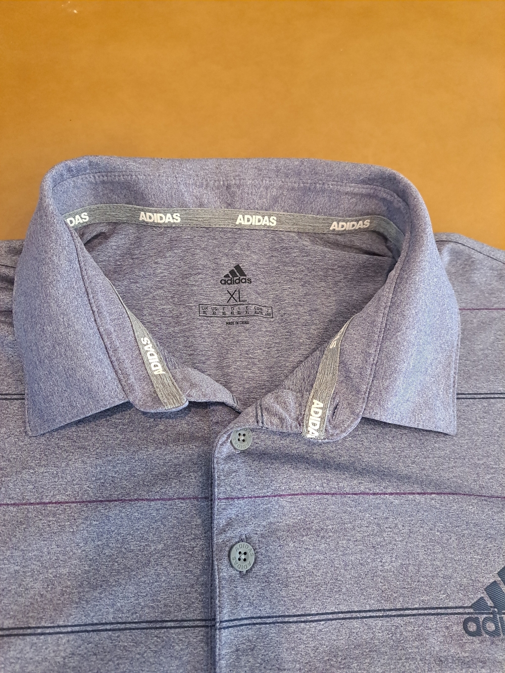 adidas Men’s Heather Purple Polo Shirt